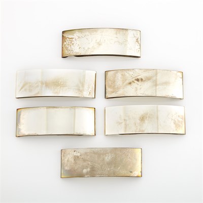 Lot 1073 - Six Silver Hair Barrettes, Linda Lee Johnson