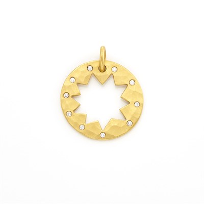 Lot 1004 - Gold and Diamond Pendant, Linda Lee Johnson