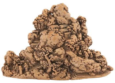 Lot 55 - Chinese Soapstone Landscape Carving...