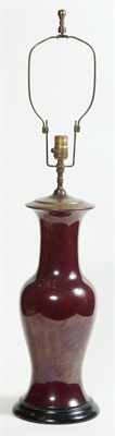 Lot 364 - Sang de Boeuf Glazed Porcelain Urn-Form Vase...