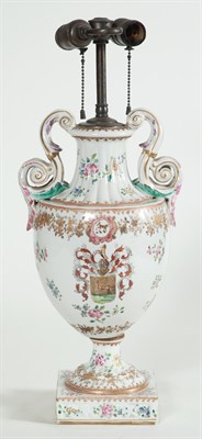 Lot 337 - Samson Armorial Porcelain Two-Handled Urn...