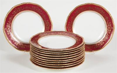 Lot 387 - Set of Twelve Coalport Gilt Decorated...