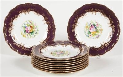 Lot 296 - Set of Ten Mintons Gilt and Floral Decorated...