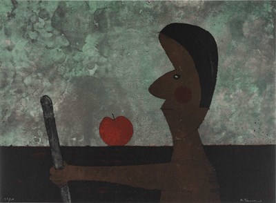 Lot 146 - Rufino Tamayo HOMBRE CON MANZANA (P. 141)...