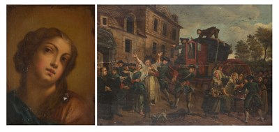 Lot 21 - After William Hogarth Quelling an Uprising Oil...