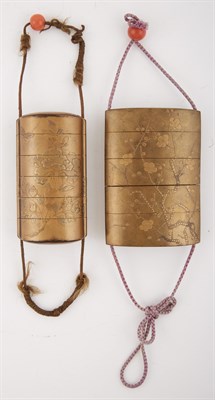 Lot 9 - Two Japanese Inro Meiji Period The larger of...