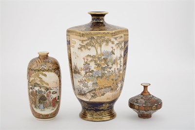 Lot 23 - Two Japanese Satsuma Vases 20th Century...