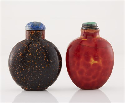 Lot 227 - Chinese Realgar Glass Snuff Bottle Of...