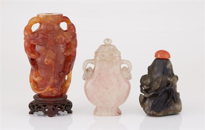 Lot 235 - Two Chinese Snuff Bottles Comprising an agate...