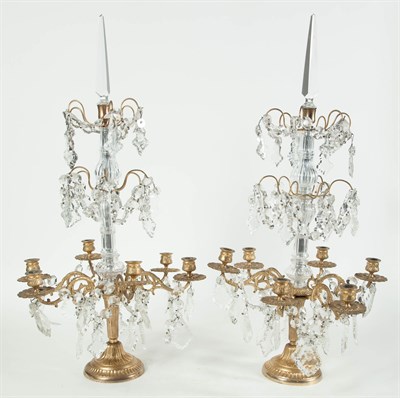 Lot 315 - Pair of Louis XVI Style Gilt-Metal and Molded...