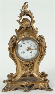 Lot 320 - Louis XV Style Gilt-Bronze Mantel Clock on...