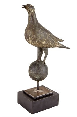 Lot 214 - Metal Bird-Form Finial Depicted standing on a...