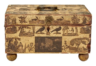Lot 315 - Painted and Découpaged Work Table English or...