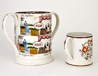 Lot 293 - Two English Pearlware Mugs 19th century One...