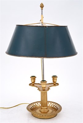 Lot 517 - Louis XVI Ormulu and Green Tôle Bouillotte...