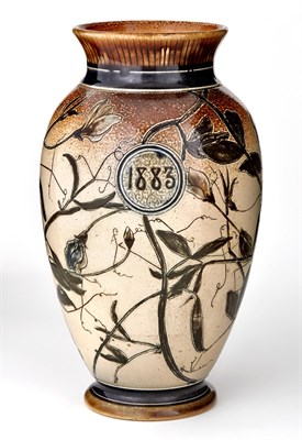 Lot 351 - Martin Brothers Stoneware Vase London, 1883...