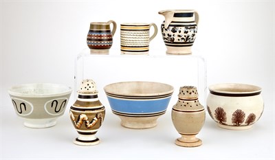 Lot 306 - Group of Eight Mochaware Articles First half...
