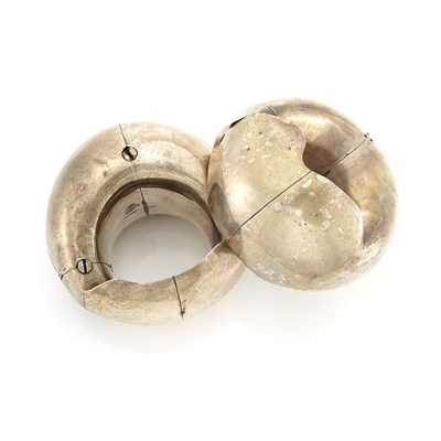 Lot 2154 - Two Mixed Metal Ankle Cuffs