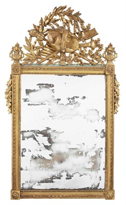 Lot 188 - Continental Neoclassical Giltwood Mirror The...