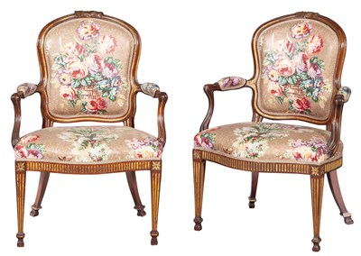 Lot 228 - Pair of George III Style Mahogany and...