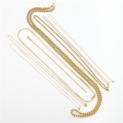 Lot 2070 - Group of Gold Chains