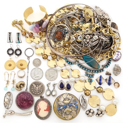 Lot 2142 - Group of Costume and Silver Jewelry