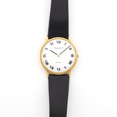 Lot 1771 - International Watch Co., Gold Wristwatch, Retailed by Cartier, Ref. 1216