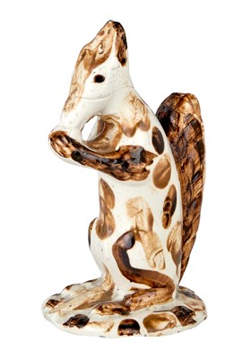 Lot 269 - Staffordshire Brown and White Pottery Figure...