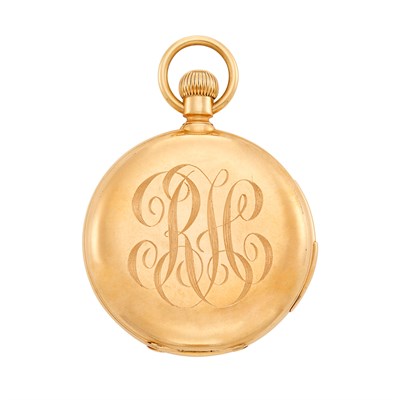Lot 1762 - Gold Hunting Case Minute Repeater Pocket Watch, N.M. Watch Co., Geneva