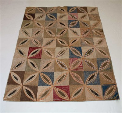 Lot 165 - Hooked Carpet With a thistle pattern within a...