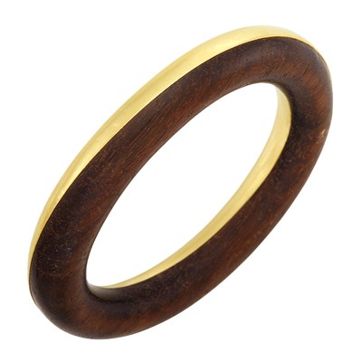 Lot 360 - Gold and Wood Bangle Bracelet
