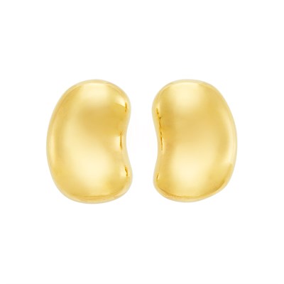 Lot 30 - Pair of Gold 'Bean' Earclips, Tiffany & Co., Elsa Peretti