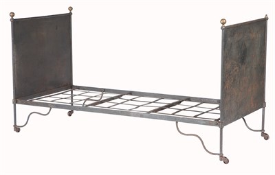 Lot 320 - Pair of Continental Iron and Brass Campaign...