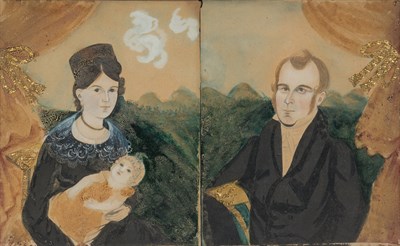 Lot 181 - American School 19th Century Portraits of...