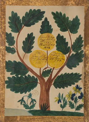 Lot 232 - American School 19th Century Tree of Life...