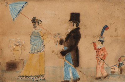 Lot 173 - American School 19th Century Portrait of Two...