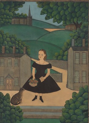 Lot 282 - English School 19th Century Portrait of a Girl...