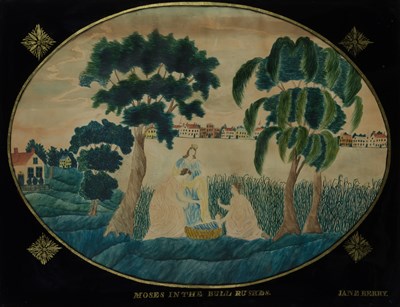 Lot 175 - Jane Berry American, 19th Century Moses in the...