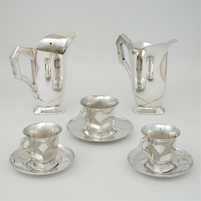 Lot 259 - Group of Louis Süe et André Mare Silver Plated...