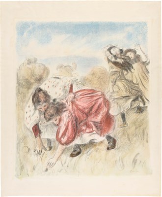 Lot 132 - Pierre-Auguste Renoir LES ENFANTS JOUANT À LA...