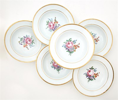 Lot 218 - Set of Six Russian Porcelain Soup Plates...
