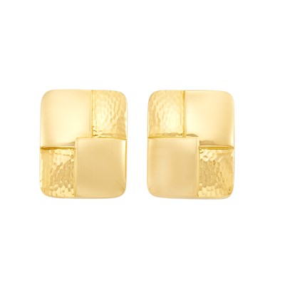 Lot 364 - Pair of Gold Earclips, Andrew Clunn
