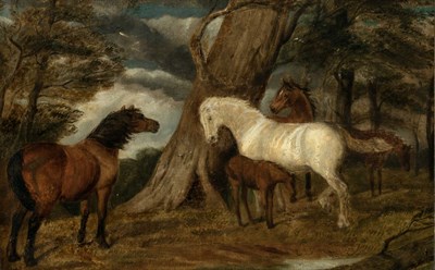 Lot 123 - E. J. Keeling British, fl. 1856-1873 Horses in...