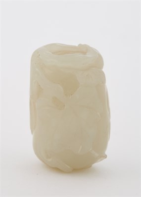 Lot 200 - Chinese Pale Celadon Jade Fruit Form Snuff...