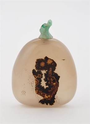 Lot 202 - Chinese Shadow Agate Snuff Bottle Qing Dynasty...