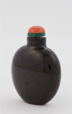 Lot 224 - Chinese Black Glazed Porcelain Snuff Bottle...