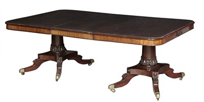 Lot 1133 - William IV Mahogany Triple-Pedestal Dining...