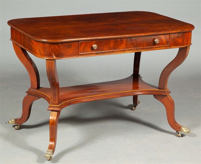Lot 1049 - Biedermeier Inlaid Mahogany Center Table...
