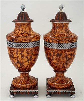 Lot 187 - Pair of Jean Roger Faux Bois and Faux Tortoise...