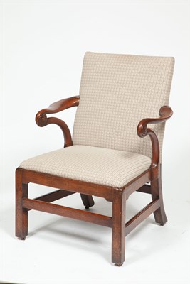 Lot 162 - George II Mahogany and Walnut Open Armchair...